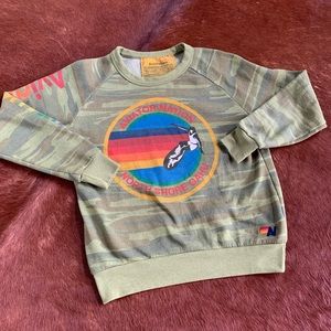 Aviator Nation Camo Logo Crew S